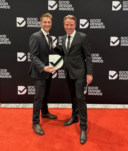 Lumin team accepting the Australian Good Design Award 2024